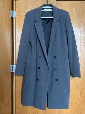 Double-Breasted Grey blazer